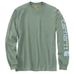 Carhartt K231 Graphic Logo Long Sleeve T-Shirts [BOTANIC GREEN] -G10-