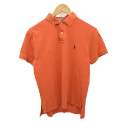 ポロ ラルフローレン POLO RALPH LAUREN ポロシャツ 半袖 ポニー刺繍 M オレンジ ☆AA★ ■MET2