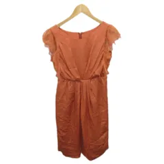 ユナイテッドアローズ UNITED ARROWS ワンピース ひざ丈 レーススリーブ ノースリーブ 36 オレンジ 1526-672-2661 ■MET2