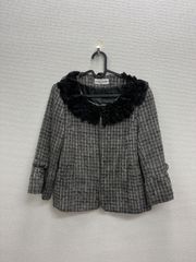☆ギャラリービスコンティ☆ツィード、ノーカラージャケット❣️美品