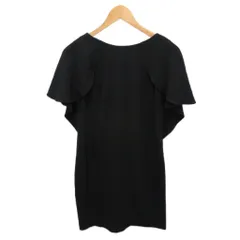 カルバンクライン CALVIN KLEIN ワンピース フリル ひざ丈 4P 黒 ブラック ■MET2