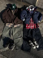 【コーデBox】Sサイズ3点セット〔スウェット+ジーンズ+tシャツ〕　古着　初心者　コーディネート　コーデ　ストリート　アメカジ　男性　女性　メンズ　レディース