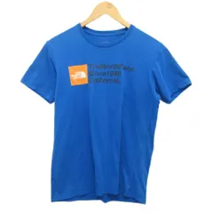 ザノースフェイス THE NORTH FACE Tシャツ カットソー プリント 半袖 NT31663 青 ブルー M ■MET2