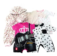 【TK】べビー＆子供服 ロンパース 50~80㎝  女の子 長袖 半袖 5点 まとめ売り