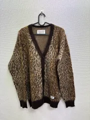 11 大人気　WACKO MARIA レオパード　モヘアカーディガン　Mブラウン　18aw 希少