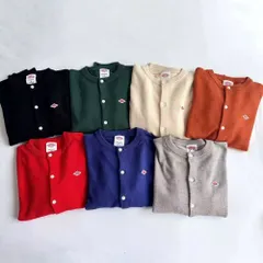 新品　ダントン　DANTON　カーディガン　クルーネック　レディース　セーター　ニット　長袖　トップス　8色　ベージュ　グレー　ブラック　オレンジ　イエロー　グリーン　ブルー　レッド　おしゃれ