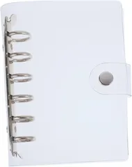 RAYTRUTH シール帳 透明 A7 クリア バインダー 6穴 クリアバインダー かわいい シール台紙 推し活 (シルバー)