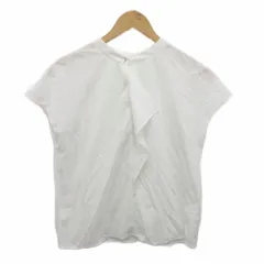 グリーンレーベルリラクシング ユナイテッドアローズ green label relaxing カットソー ブラウス フリル 白 ホワイト 約M ■YHS5