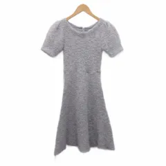 スナイデル SNIDEL 美品 ニットワンピース 半袖 スカート グレー系 F 約S-M