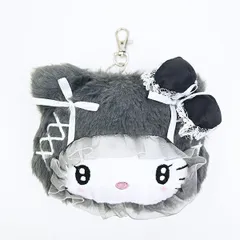 サンリオ ハローキティ フェイスリールパスケース ふわふわケープ ブラック sanrio