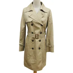 ZK24 INDIVI ダブルブレストトレンチコート ベージュ サイズ40 ライナー付き