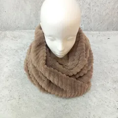 スヌード ボリューム ファー マフラー ブラウン ◎_◇〇