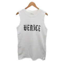 ディーゼル DIESEL Tシャツ カットソー ノースリーブ プリント ベスト ジレ 白 ホワイト IT008785