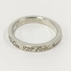 Tiffany & Co. ニューヨーク ノーツナローリング Ag925 約14号