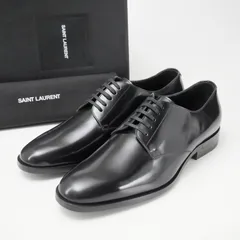 ■美品■SAINT LAURENT PARIS サンローランパリ ドレスシューズ サイズ38 1/2 レースアップシューズ レザーシューズ ダービーシューズ 革靴 イタリア製 ブランド古着【中古】20250109/RA2820