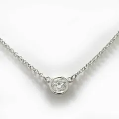 Tiffany＆Co. ネックレス バイザヤード Pt950 プラチナ ダイヤモンド D0.21ct 約2.4g
