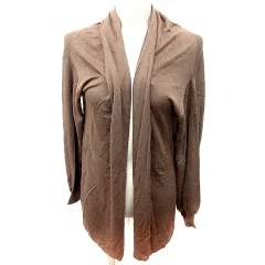 ナチュラルビューティーベーシック NATURAL BEAUTY BASIC カーディガン ニット 長袖 M 茶 ブラウン /RT