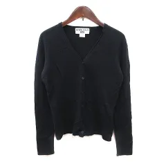 ナチュラルビューティーベーシック NATURAL BEAUTY BASIC カーディガン ニット ウール 長袖 S 黒 ブラック /MS