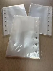 シール帳 台紙 リフィル 付き 透明 6穴 a7 サイズ はがせる  30枚  両面 剥離紙 クリア バインダーインナー シール帳 手帳リフィル