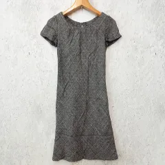 OMME CA ISM コムサイズム ワンピース 上品 フォーマル 無地 ドレス ブラック Lサイズ ◎、〇◇☆