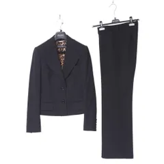 DOLCE&GABBANA ドルチェアンドガッバーナ パンツスーツ サイズ40 セットアップ ブラックスーツ 裏レオパード柄 ストレッチ イタリア製 ブランド古着【中古】20241129/RA2178