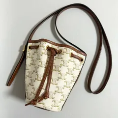 CELINE / トリオンフキャンバス ドローストリング ショルダーバッグ