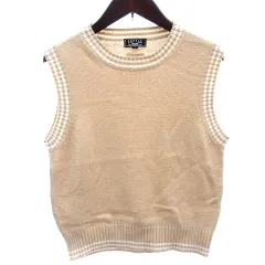 カハラ KAHALA GOLF ゴルフウェア ニット ベスト プルオーバー ライン S ベージュ /AU