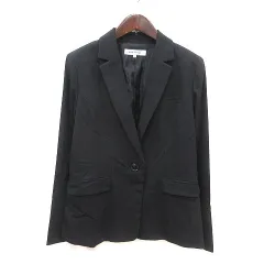 ナチュラルビューティーベーシック NATURAL BEAUTY BASIC テーラードジャケット ドット 総裏地 L 黒 ブラック 白 ホワイト /MS