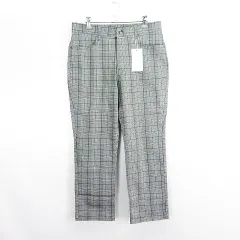 Varutessa パンツ ボトムス ストレート グレンチェック ストレッチ LL グレー ※EKM