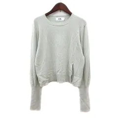 アズールバイマウジー AZUL by moussy ニット カットソー 長袖 F 黄緑 ライトグリーン /MN