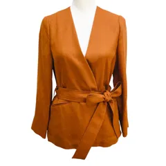 ZK24【美品】UNITED ARROWS GREEN LABEL RELAXING ノーカラージャケット オレンジ サイズ38