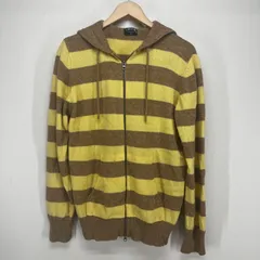 ステューシー 90s ニットジップアップパーカー(イエロー/Ｌ)