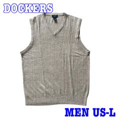 DOCKERS ドッカーズ Vネック ケーブル編み ニットベスト US-L