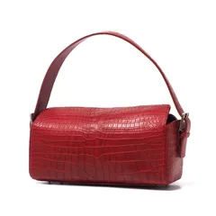 CROCODILE クロコダイル ハンドバッグ ワンハンドル 鞄 クロコダイルレザー マットクロコ 本ワニ革 ブランド古着【中古】20240715/RA0578のサムネイル