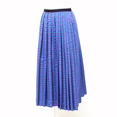 ■美品■Drawer ドゥロワー ロングスカート サイズ36 サッカーチェックスカート プリーツ ブランド古着【中古】20240614/RA0045