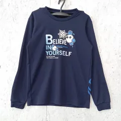 長袖 Tシャツ ロンTバレーボール バボちゃん スポーツ キッズ ネイビー 150サイズ ◎、〇□