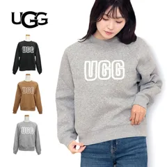 アグ UGG Logo Crewneck レディース スウェット 1171477 トレーナー スウェット 裏起毛 長袖 黒 BLACK グレー GRHE ベージュ CHESTNUT