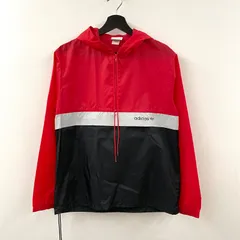 ’80s adidas ハーフジップ ナイロンパーカー S アディダス トレフォイル 80年代 旧タグ アノラック ヴィンテージ ビンテージ VINTAGE ユーズド USED 古着