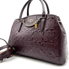 ?良品? COACH y2k belt soho leather shoulder bag 2way ショルダーバッグ ハンドバッグ シグネチャー ブラウン 茶 ヴィンテージ チェーン エンボス