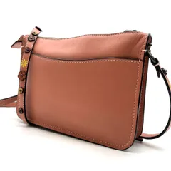 【良品】 COACH コーチ Y2K ショルダーバッグ トートバッグ ワンショルダーバッグ 花モチーフ フラワーモチーフ レザー 革 ブラウン 茶色 ユニセックス 男女兼用 メンズ レディース