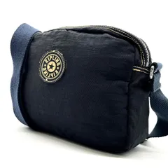 【良品】 kipling キプリング ショルダーバッグ ポシェット ポーチ ハンドバッグ ポーチ ブルー レディース メンズ ユニセックス 男女兼用 ヴィンテージ ブラック 黒