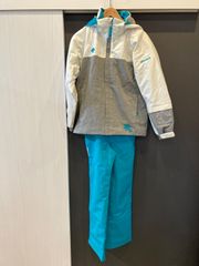 モンベル mont-bell 子ども用 スキーウェア 140水色/ライトグレー