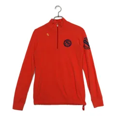 中古 レディース パーリーゲイツ PEARLY GATES 長袖シャツ 0(S) オレンジ ハーフジップ ハイネック 起毛素材