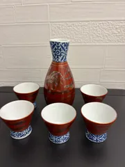 新品未使用永楽風の意匠が施された九谷焼の酒器揃え