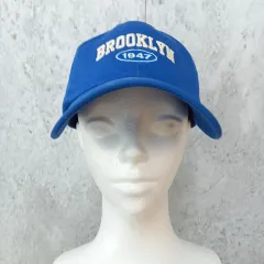 HOMERUN CAP ホームランキャップ ベースボールキャップ 韓国 カジュアル ロゴ刺繍 ユニセックス ブルー ◎、〇□