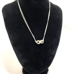 【ABランク】　TIFFANY  ティファニー　インフィニティペンダント　ネックレス　ダブルチェーン　925   （55839）