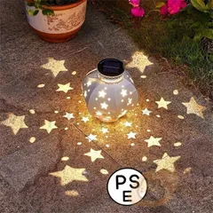 新品 ガーデンオーナメント オブジェ 置物 ガーデンライト ソーラーライト ランタン ちょうちん型 吊り下げ アイアンスターライト 星 太陽