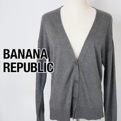 【美品】BANANA REPUBLIC バナナリパブリック FOREVER SWEATER Vネックカーディガン ニット グレー M レディース 秋冬