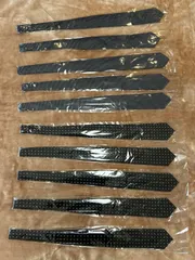 新品未使用品ドット柄ネクタイ10本セットメンズネイビー紺ダークブルー保護フィルムパッケージ男性用紳士その2