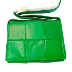 BOTTEGA VENETA ボッテガヴェネタ マキシイントレチャート キャンディ カセット ショルダーバッグ グリーン 管理番号：10744 BOTTEGA VENETA ボッテガヴェネタ マキシイントレチャート キャンディ